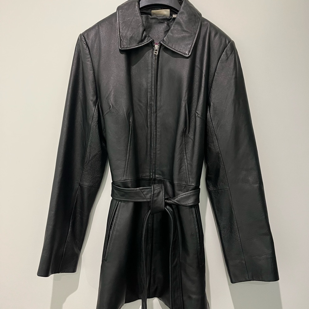 Kim Rogers Classic Women’s Black Leather Jacket, Large, Great Condition